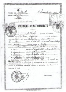 Certificat de nationalitate